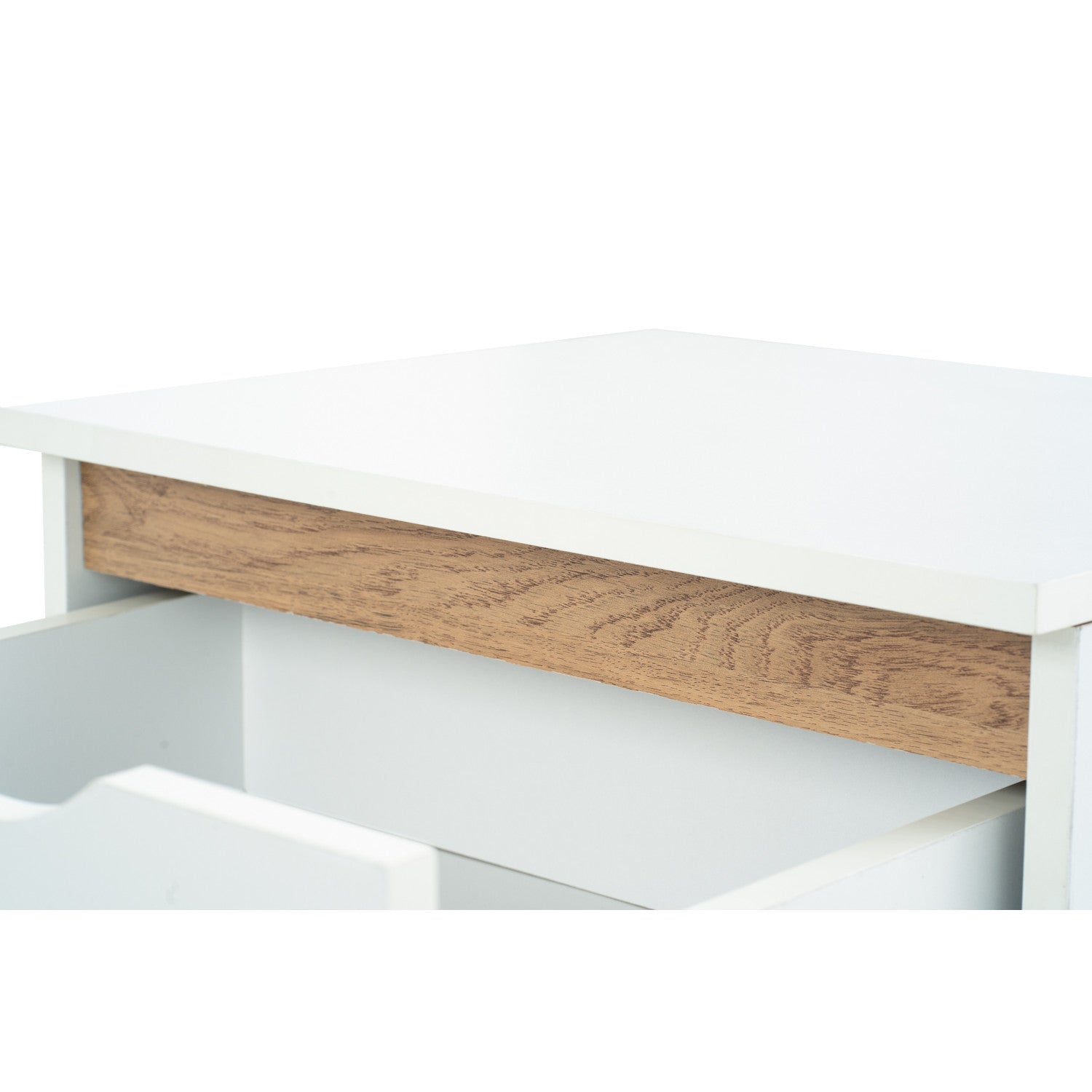 Mando side table in Oak colour leg, White colour top (MB paper).