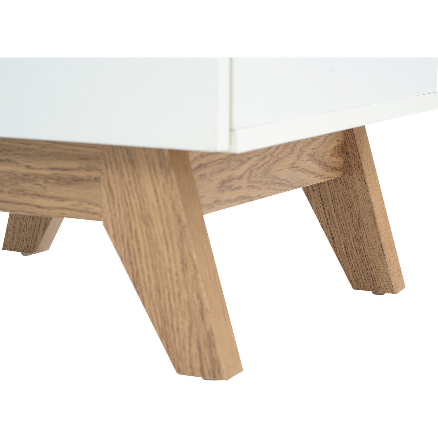 Mando side table in Oak colour leg, White colour top (MB paper).