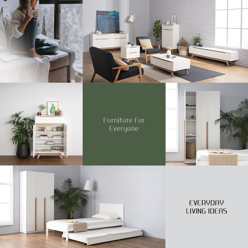 Mando side table in Oak colour leg, White colour top (MB paper).