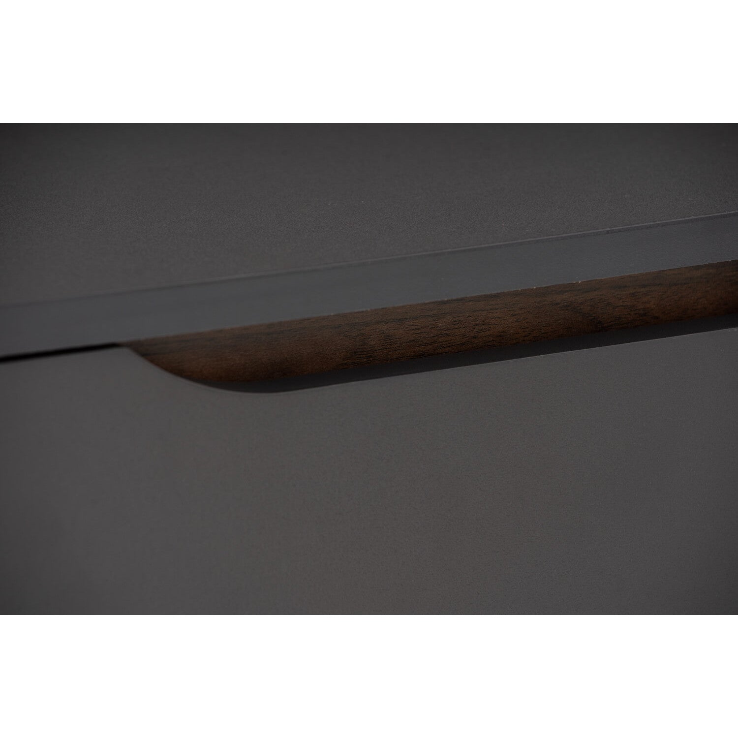 Mando side table in Walnut colour leg, Black colour top.