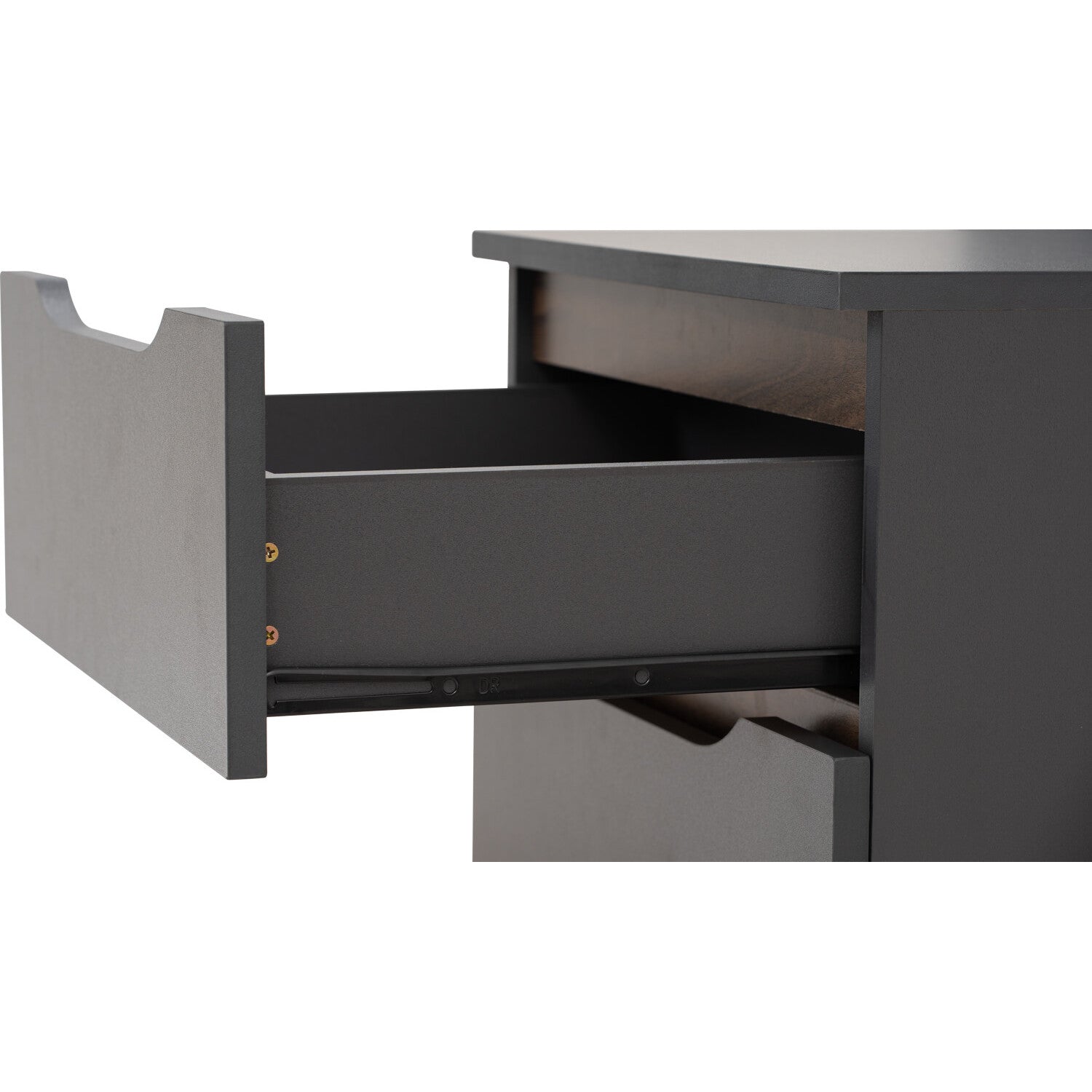 Mando side table in Walnut colour leg, Black colour top.