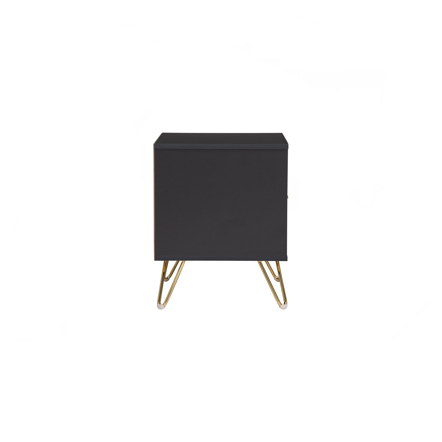 Volos side table in Gold colour leg, Black colour top.
