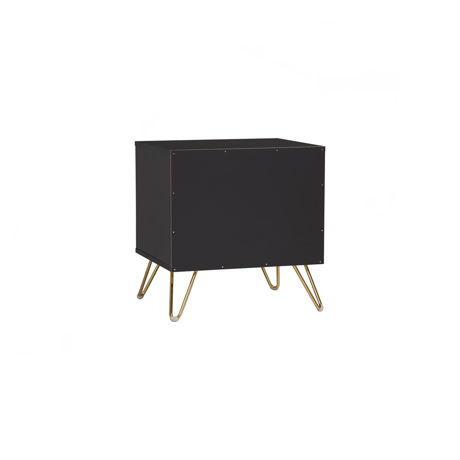 Volos side table in Gold colour leg, Black colour top.