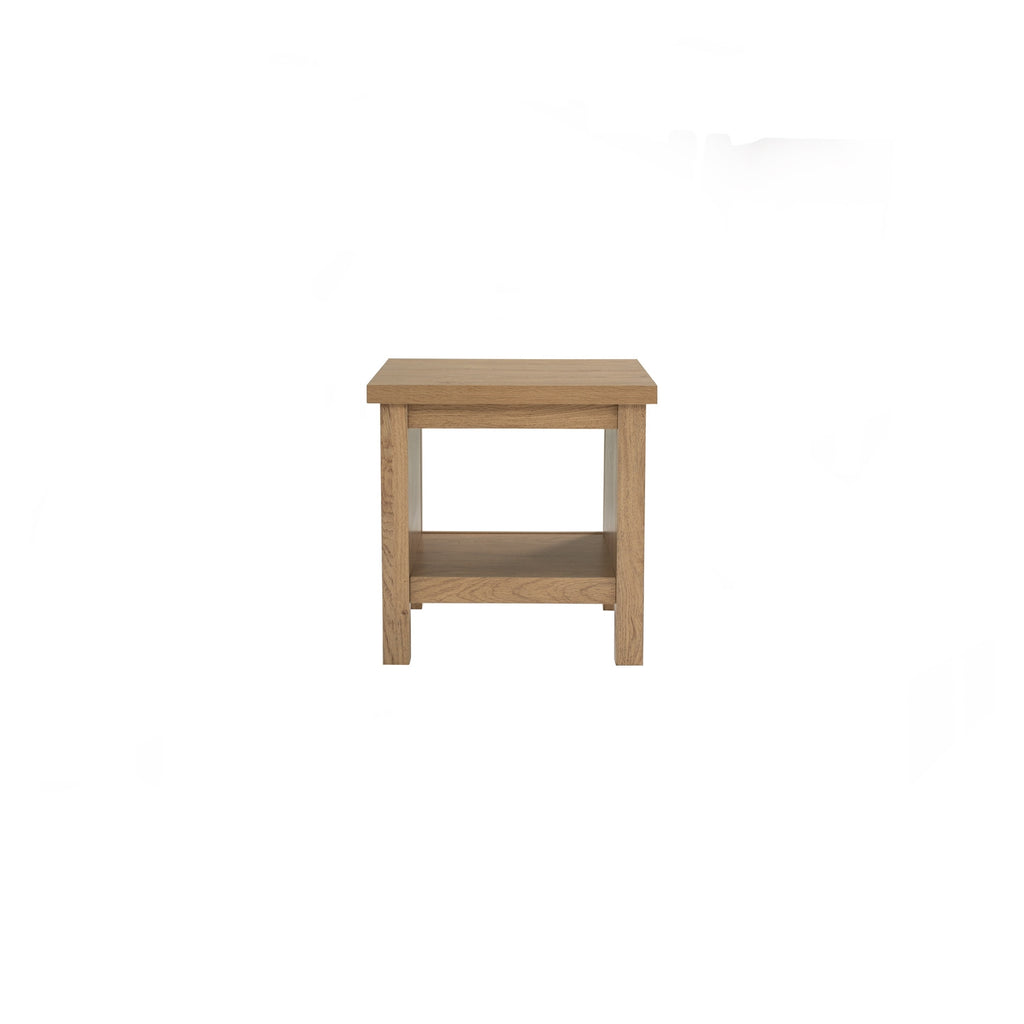 Rhodes side table in Oak colour