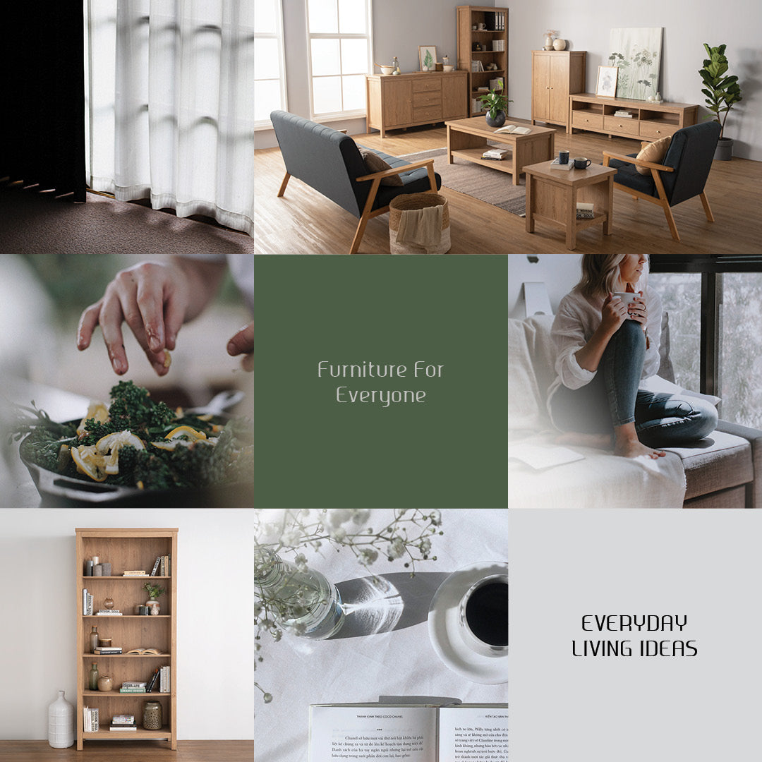 Rhodes side table in Oak colour