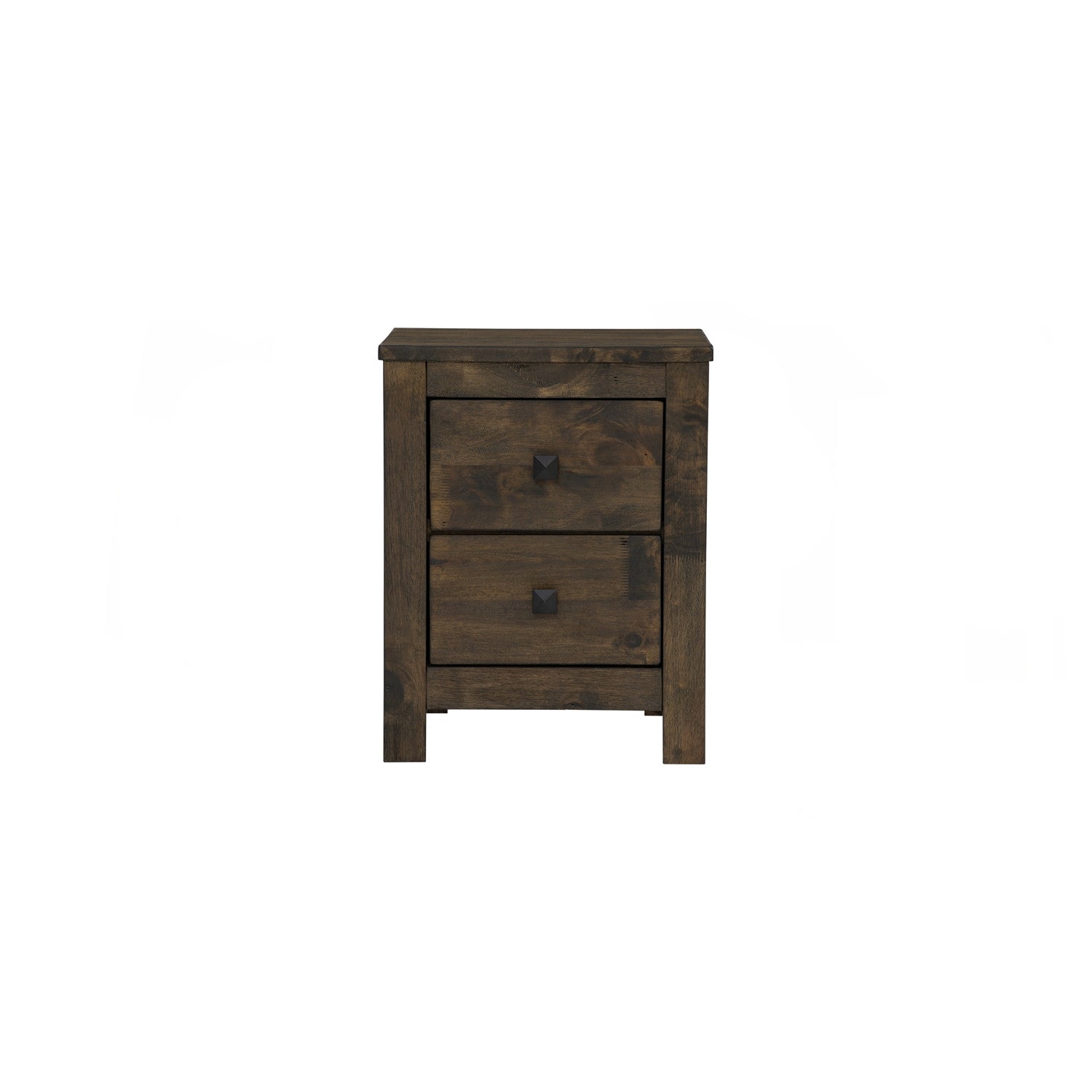 Leyton Bedside Table with 2 drawer in Rustic Cocoa colour.