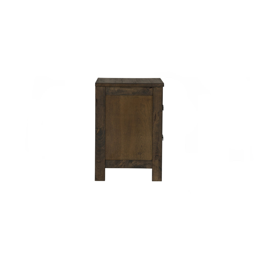 Leyton Bedside Table with 2 drawer in Rustic Cocoa colour.