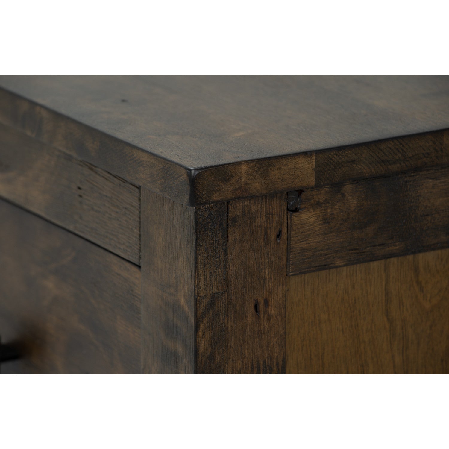 Leyton Bedside Table with 2 drawer in Rustic Cocoa colour.