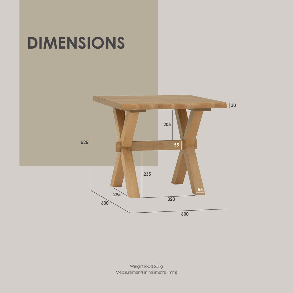 Alford Side Table in Light Tennessee Walnut colour.