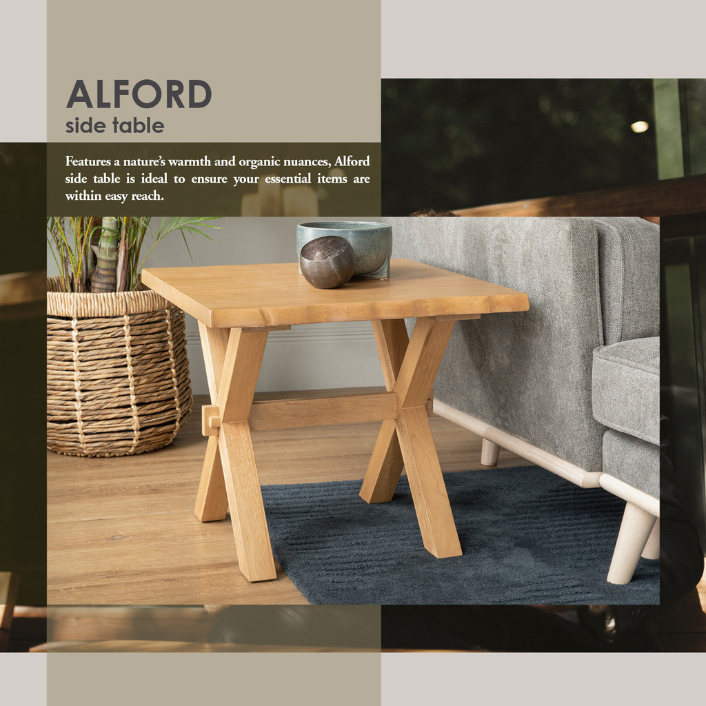 Alford Side Table in Light Tennessee Walnut colour.