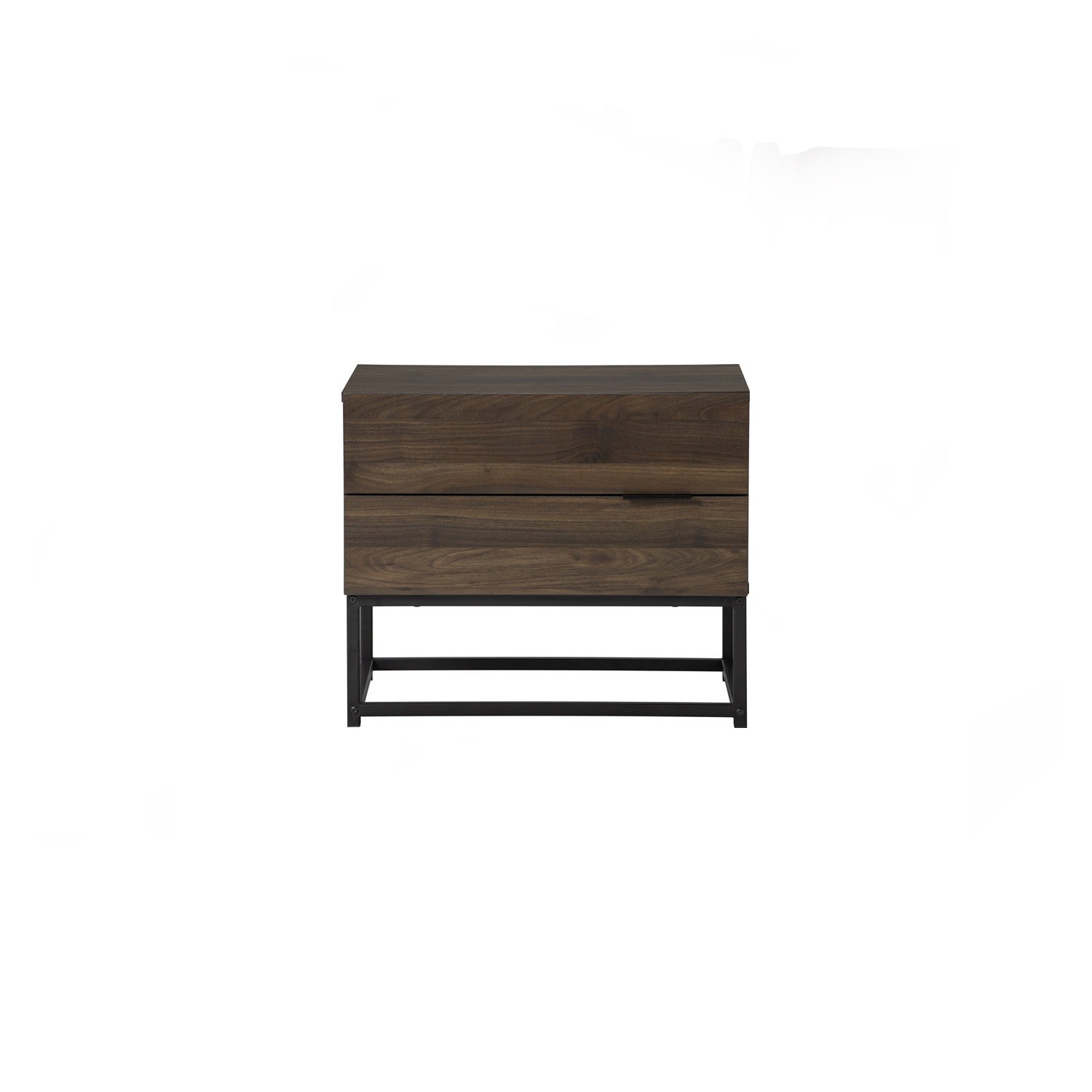 Capri side table in Matt Black Epoxy colour leg, Walnut colour top.