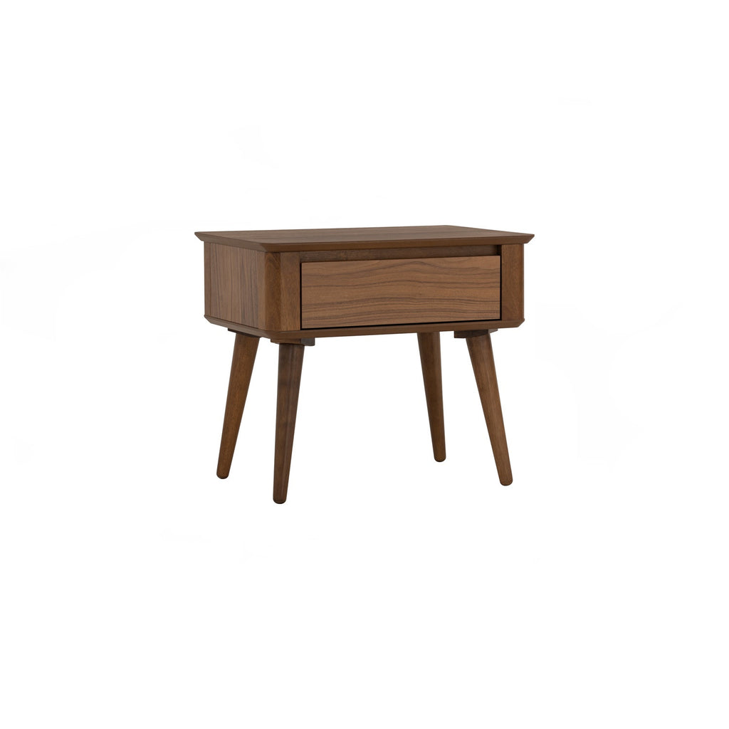 Dover side table in Walnut veneer top, Cocoa colour leg.