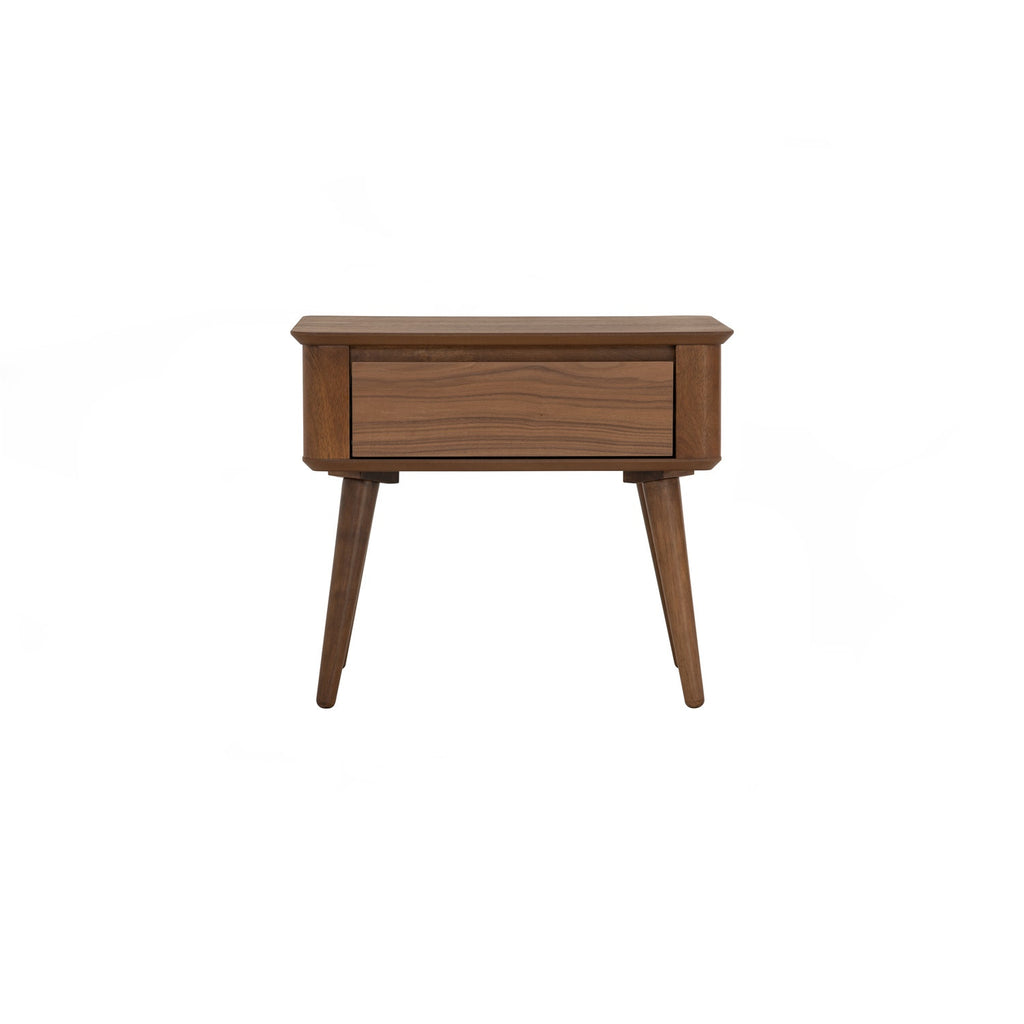 Dover side table in Walnut veneer top, Cocoa colour leg.