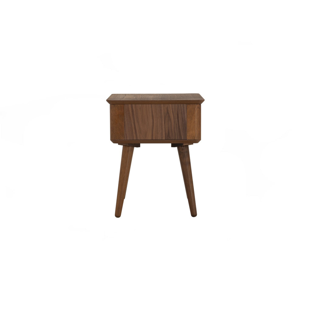 Dover side table in Walnut veneer top, Cocoa colour leg.