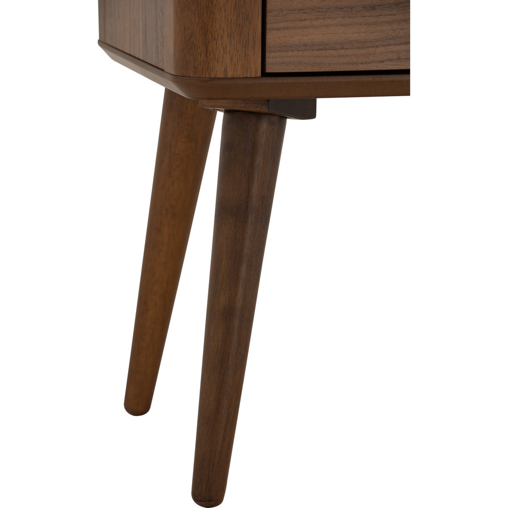 Dover side table in Walnut veneer top, Cocoa colour leg.