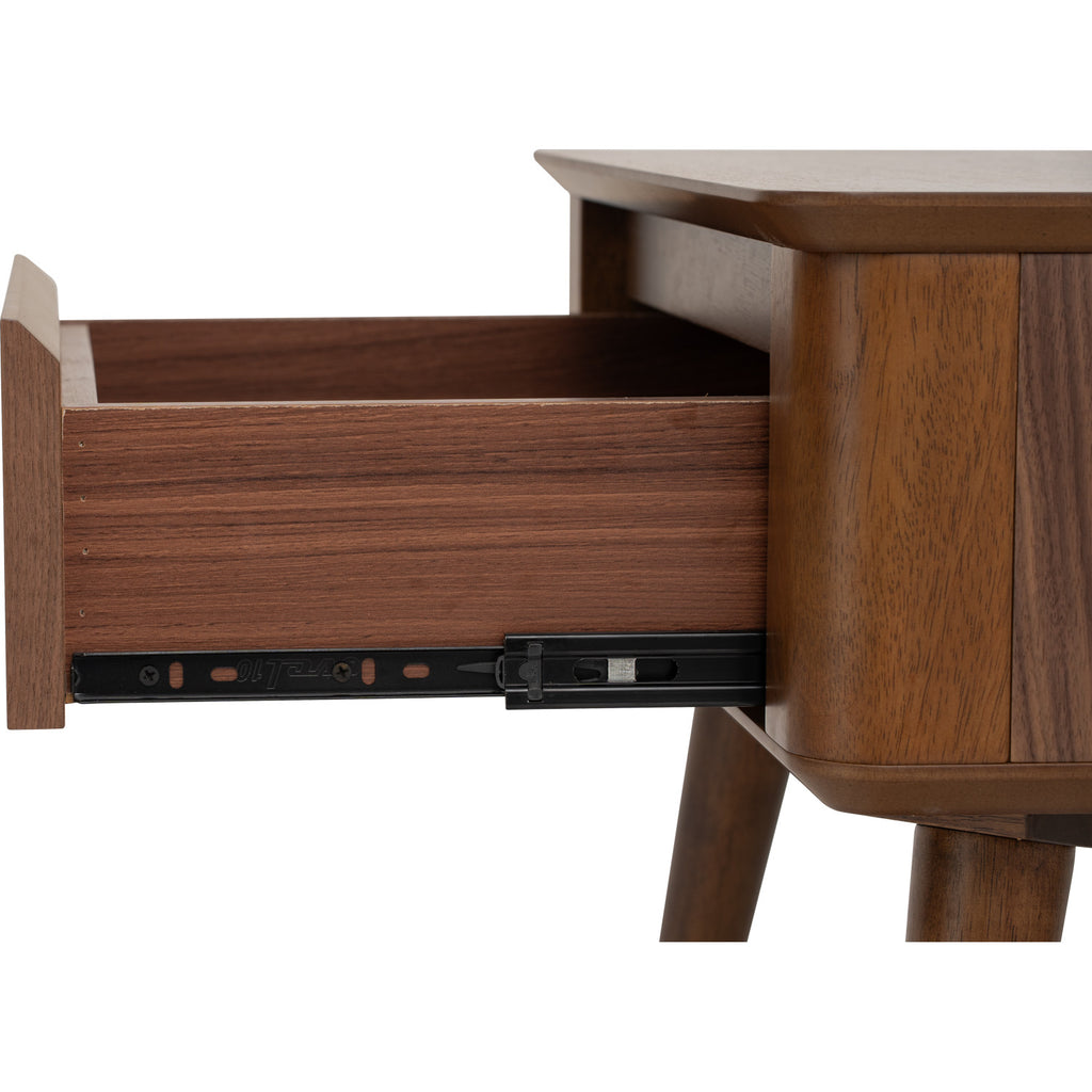 Dover side table in Walnut veneer top, Cocoa colour leg.