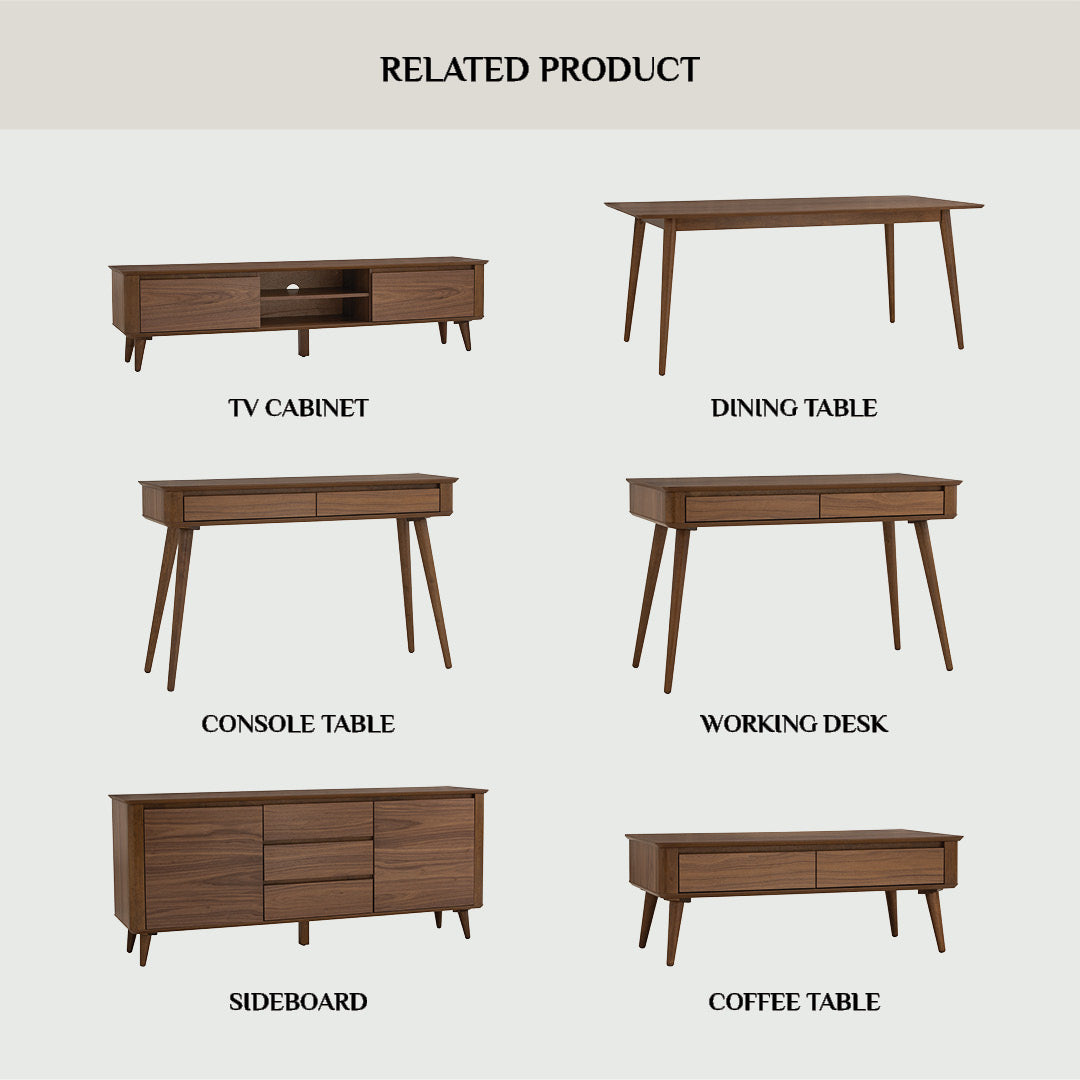 Dover side table in Walnut veneer top, Cocoa colour leg.