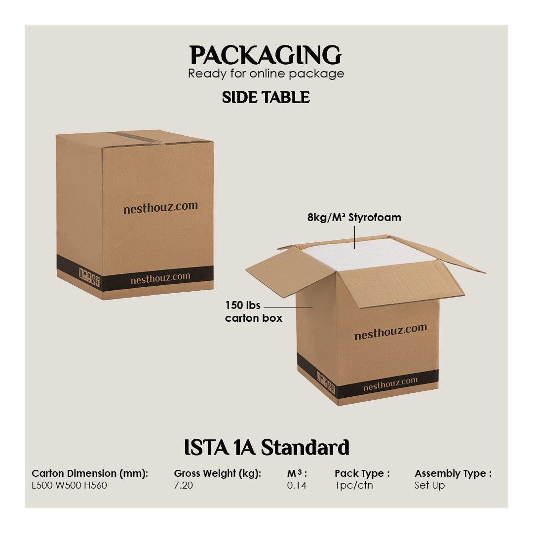 Flux round side table in Cocoa colour top, Matt Black Epoxy leg