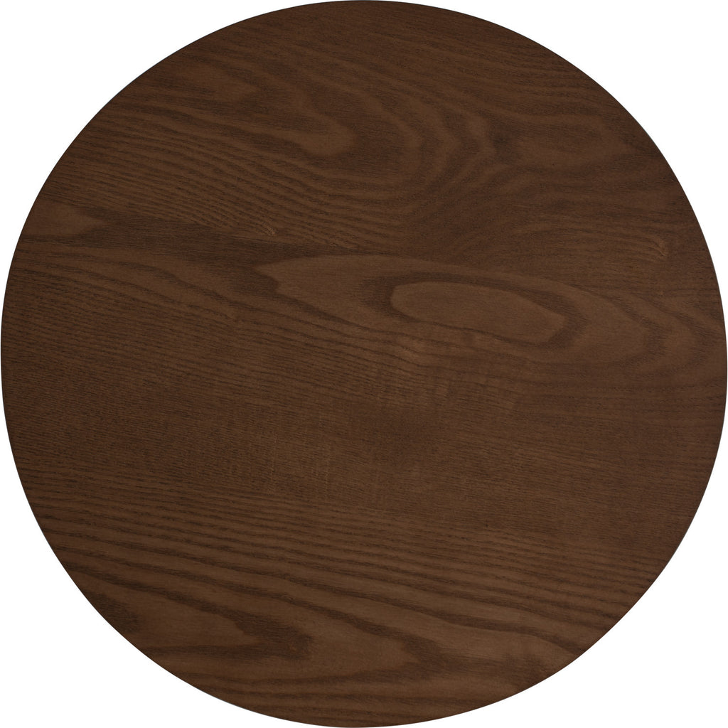 Nano round side table in Cocoa colour top, Matt Black Epoxy leg