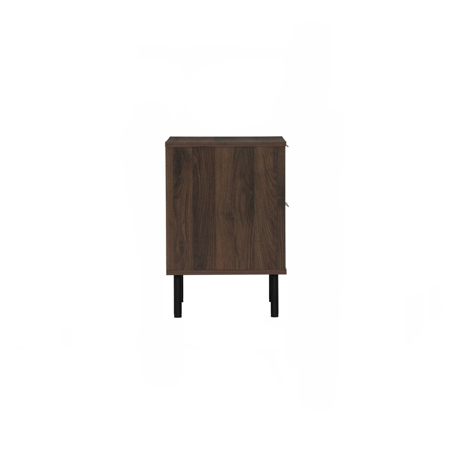 Dallas side table in Matt Black Epoxy leg, Walnut colour body.