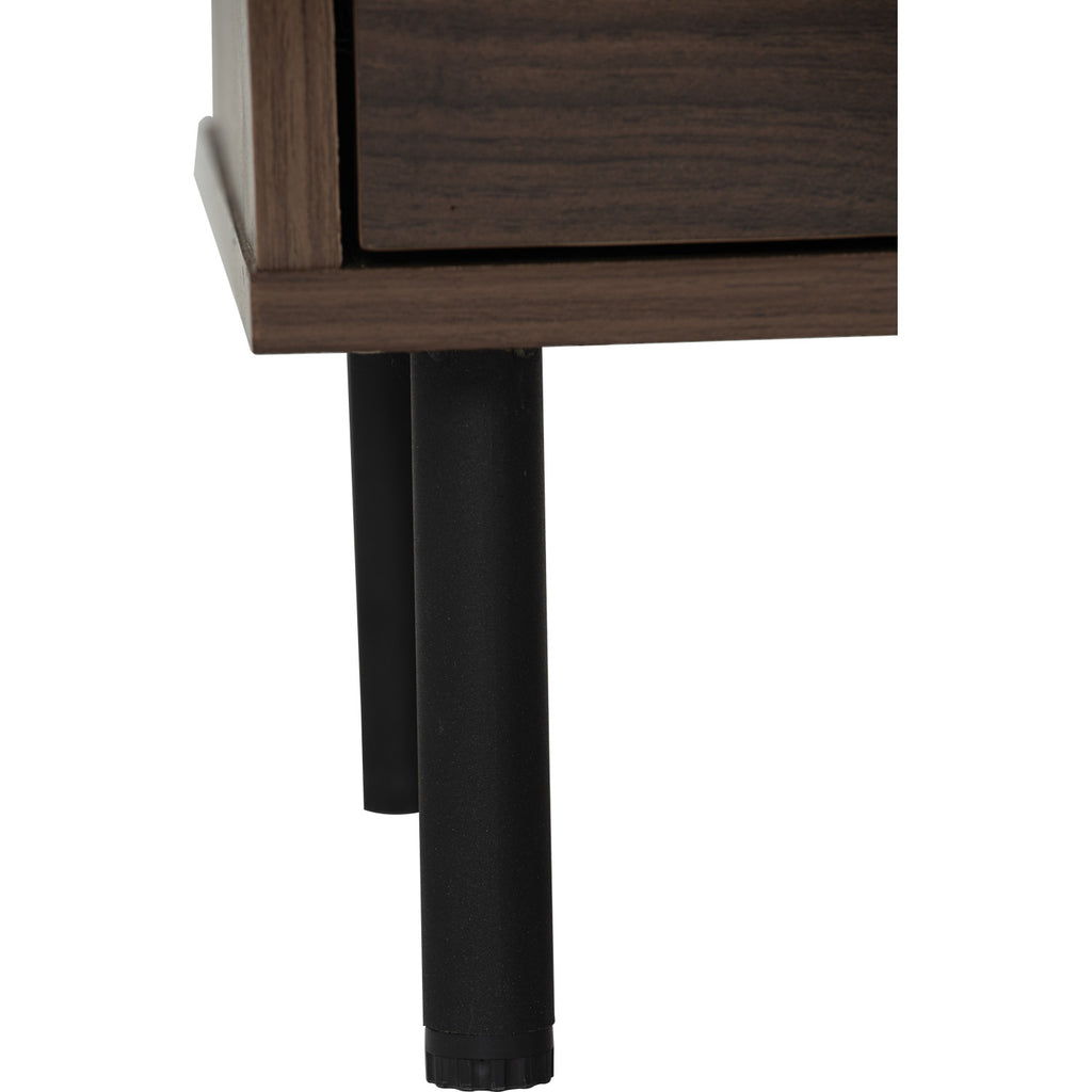 Dallas side table in Matt Black Epoxy leg, Walnut colour body.