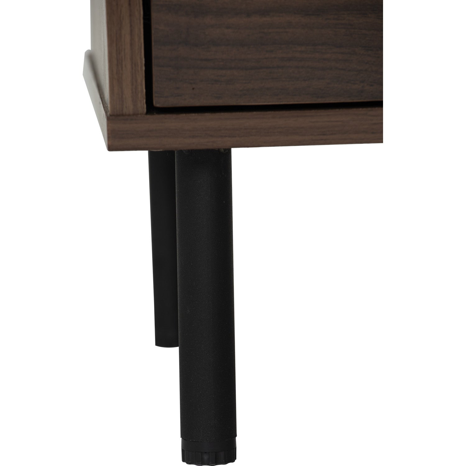 Dallas side table in Matt Black Epoxy leg, Walnut colour body.