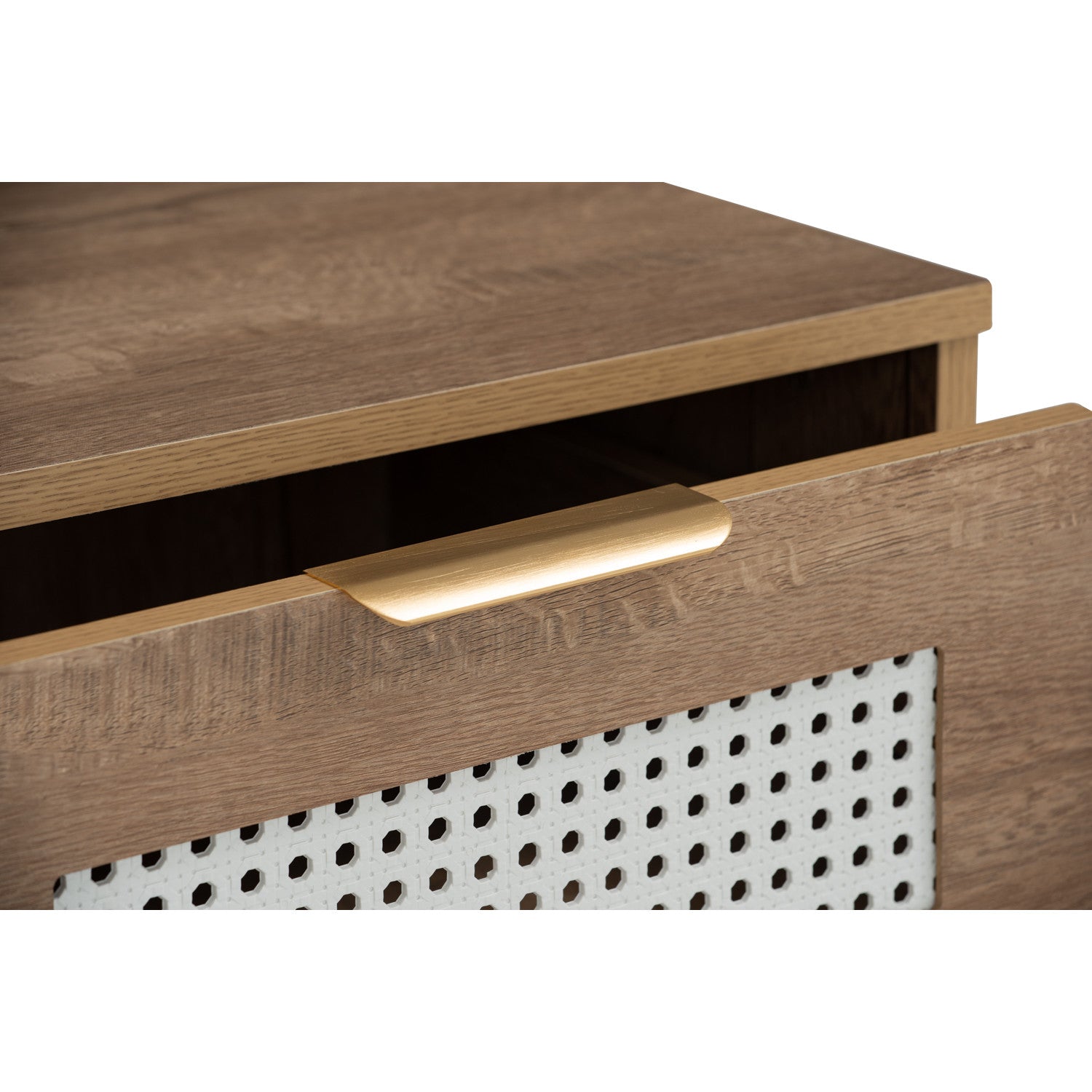 Dallas side table in Matt Black Epoxy leg, Wotan Oak colour body.