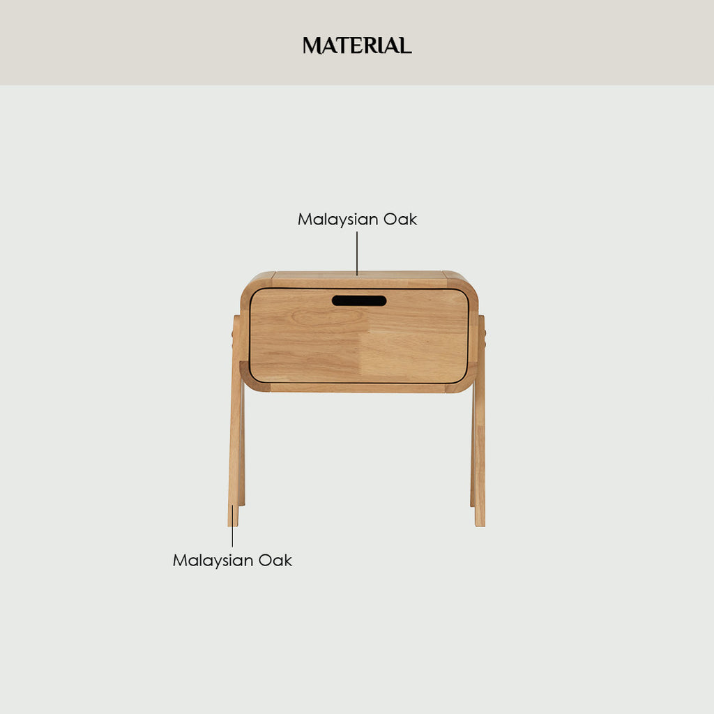 Angus side table in Cocoa colour.