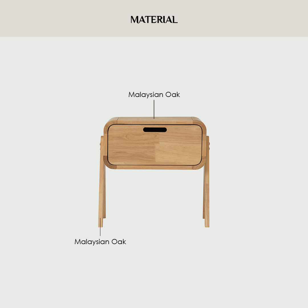 Angus side table in Cocoa colour.