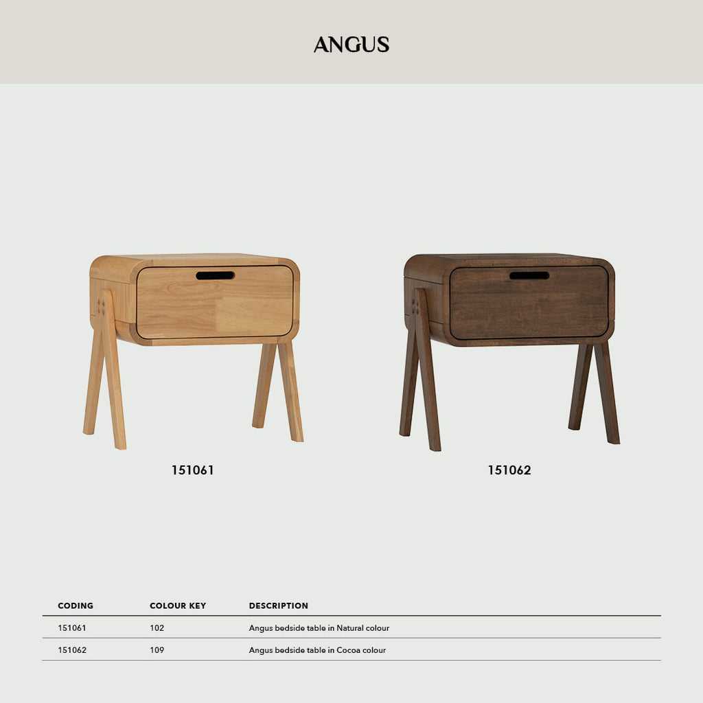 Angus side table in Cocoa colour.