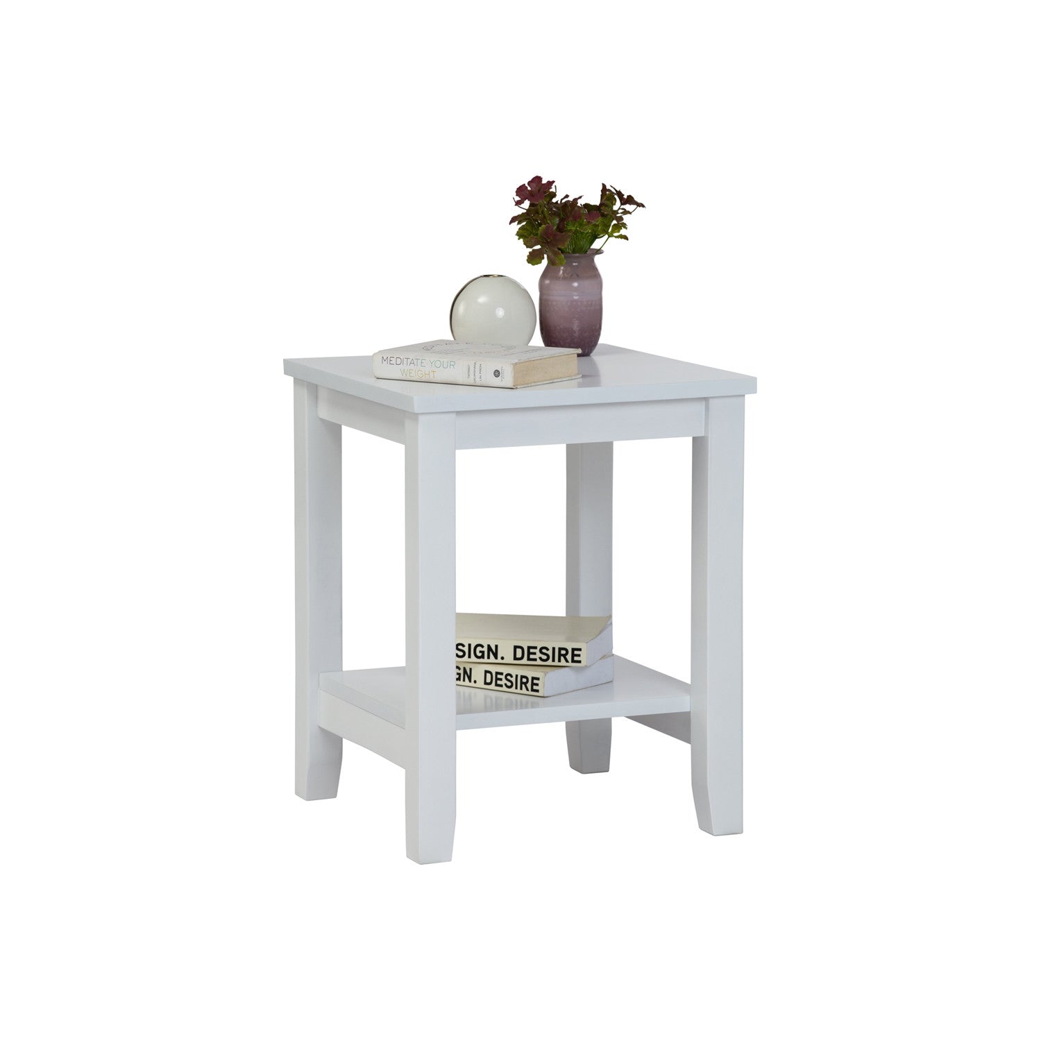 Elina bedside table in White colour