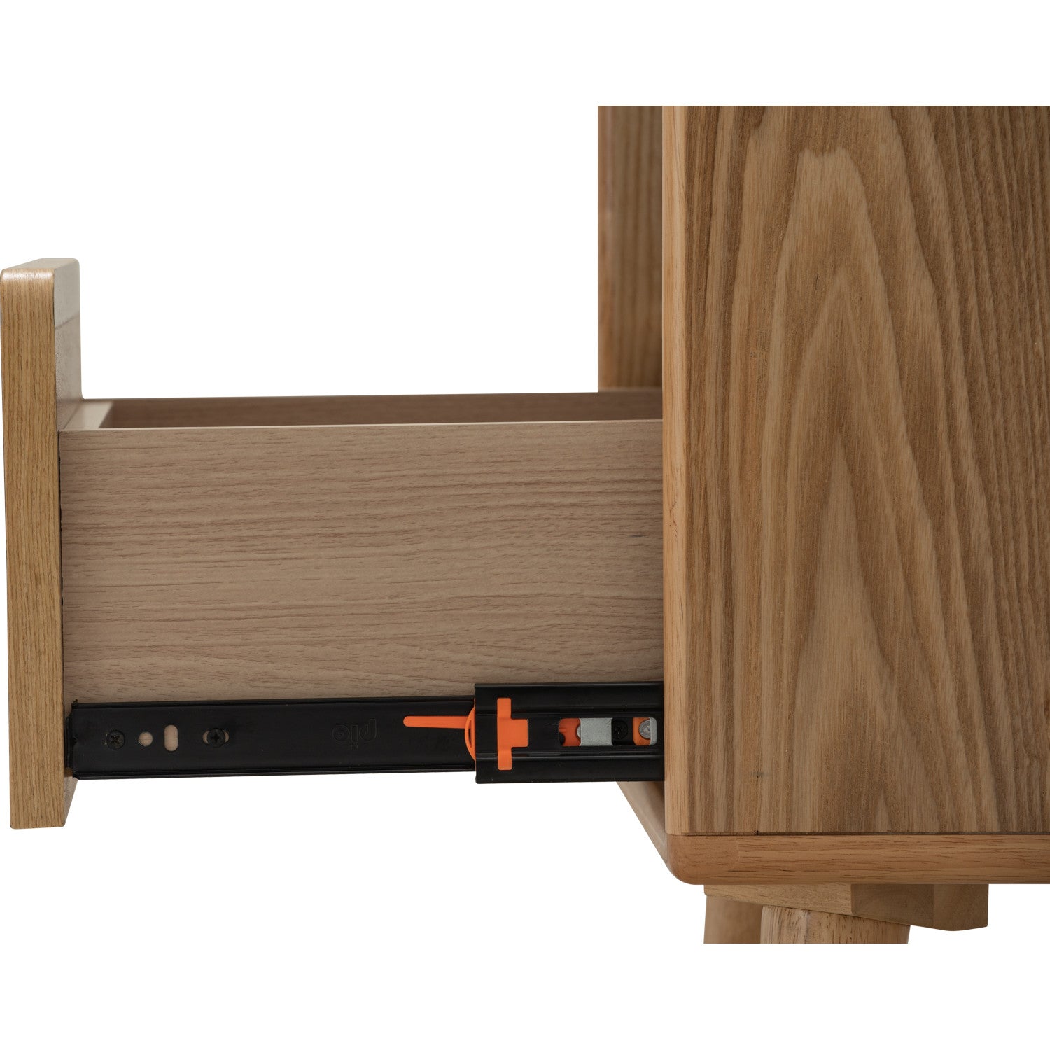 Yara bedside table with 1 drawer LED light in Natural colour