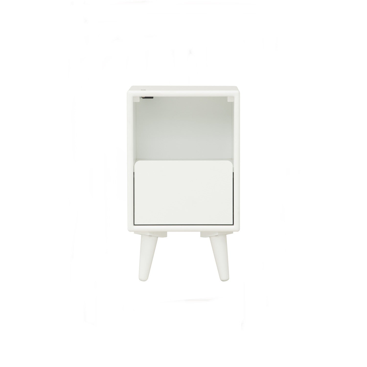 Yara bedside table with 1 drawer LED light in White colour