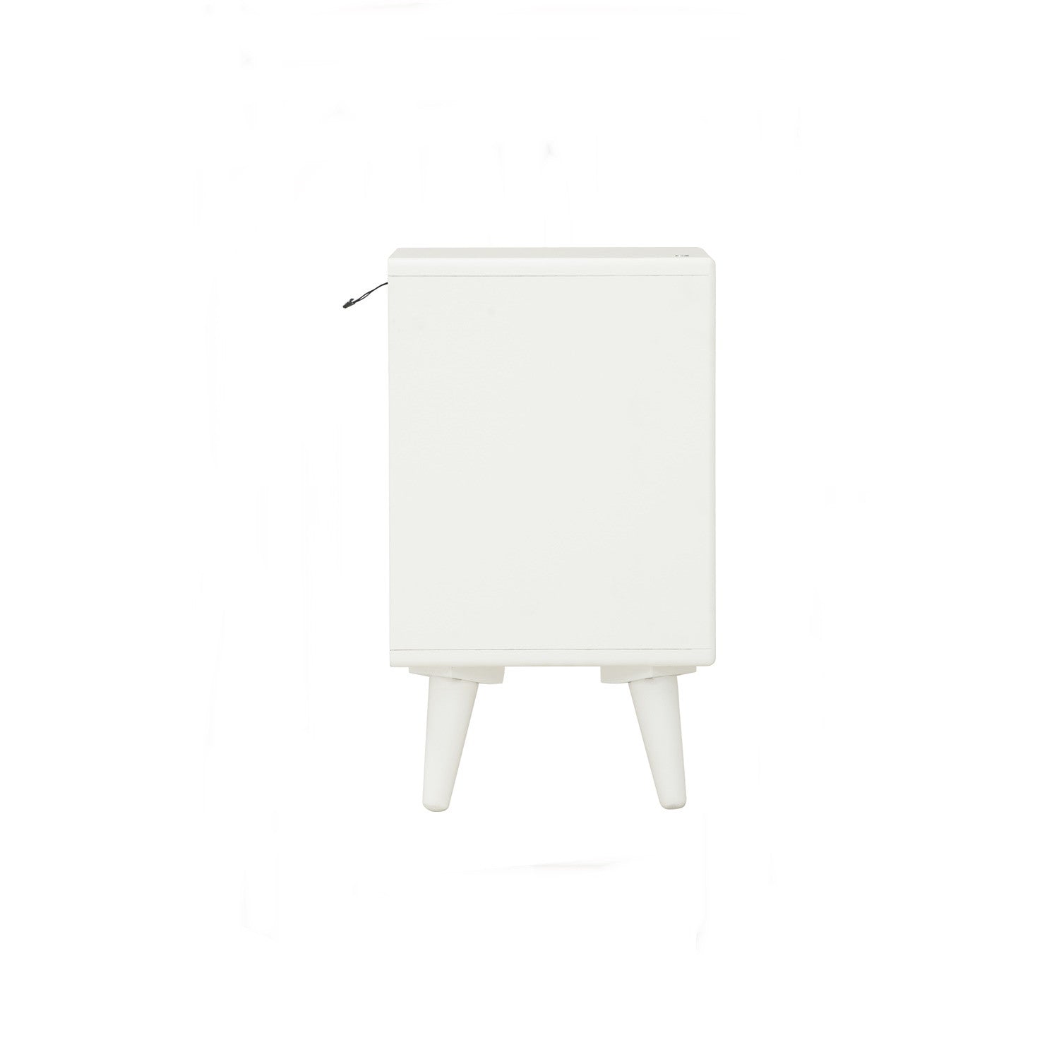 Yara bedside table with 1 drawer LED light in White colour