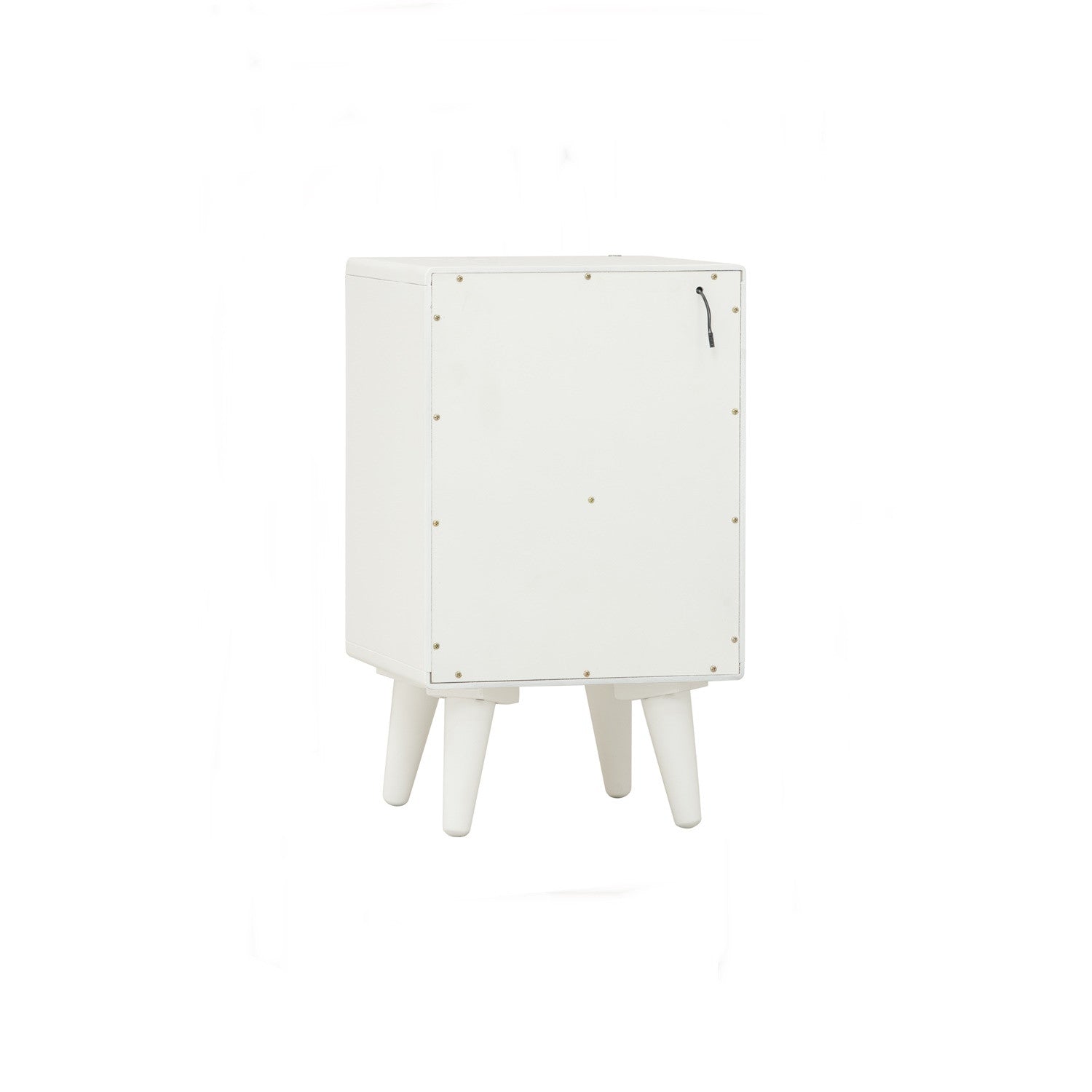 Yara bedside table with 1 drawer LED light in White colour