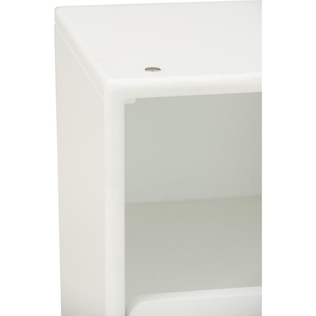 Yara bedside table with 1 drawer LED light in White colour