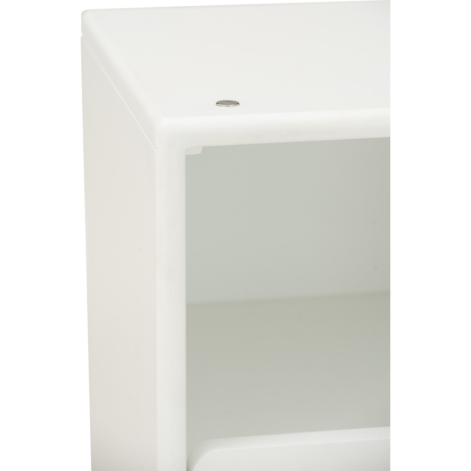 Yara bedside table with 1 drawer LED light in White colour