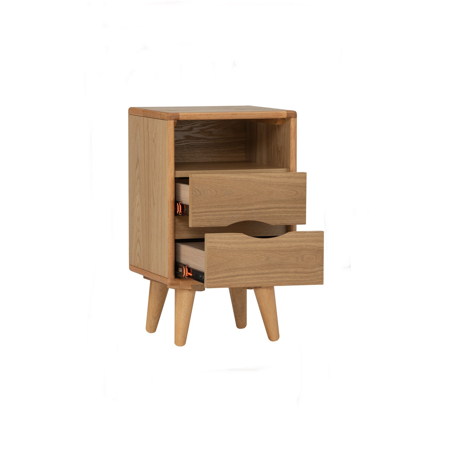 Yara bedside table with 2 drawer in Natural colour