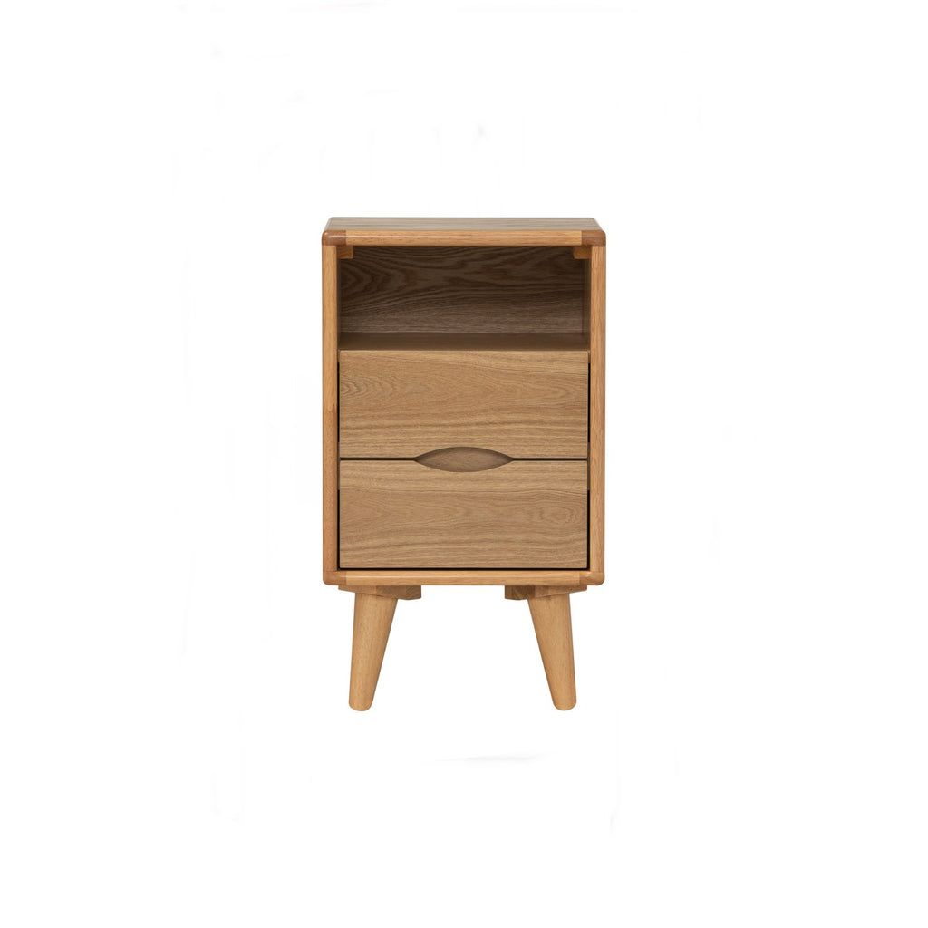 Yara bedside table with 2 drawer in Natural colour
