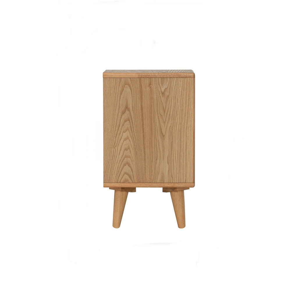 Yara bedside table with 2 drawer in Natural colour