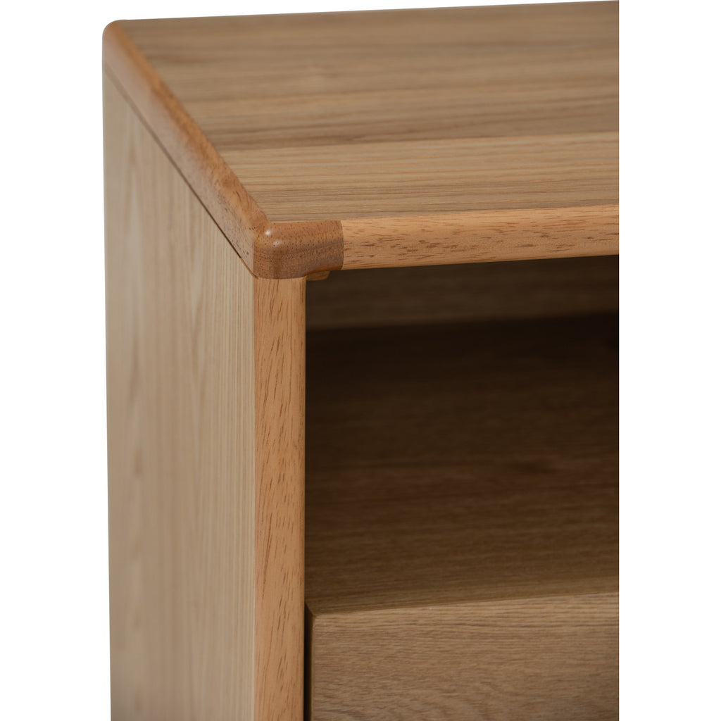 Yara bedside table with 2 drawer in Natural colour