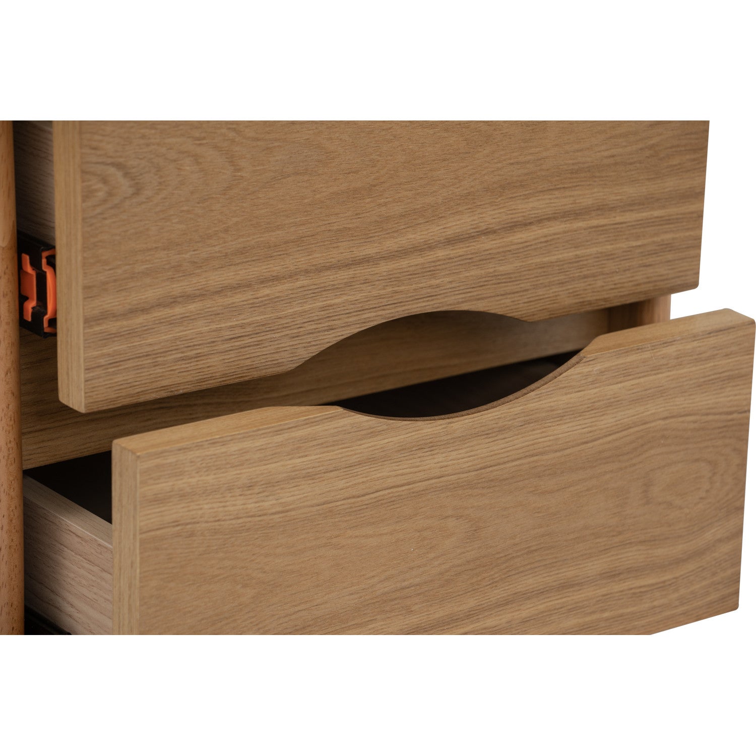 Yara bedside table with 2 drawer in Natural colour